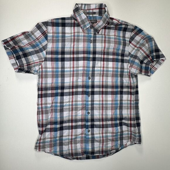 Eddie Bauer Short Sleeve Plaid Button Up Shirt - Picture 1 of 10